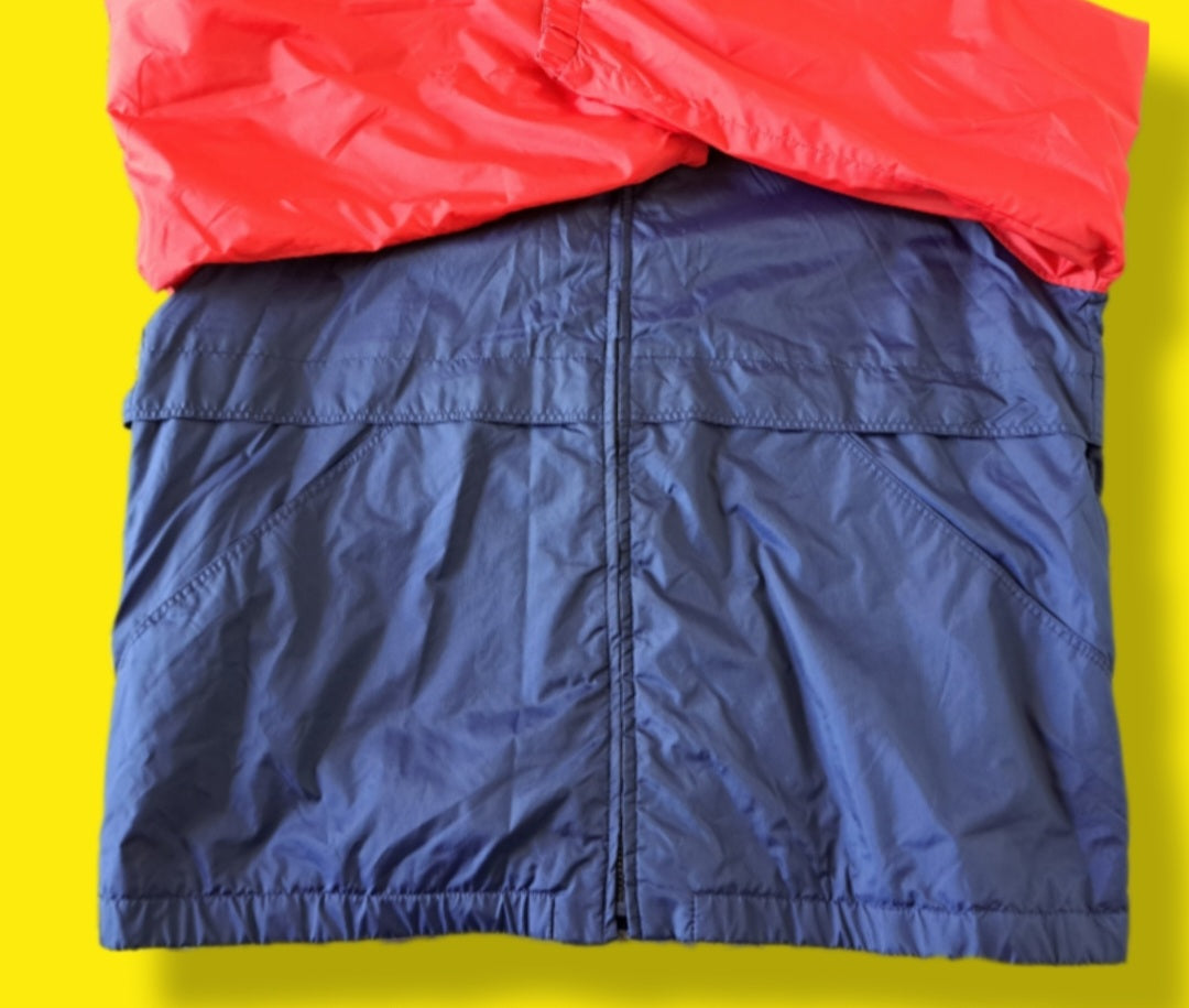 Vintage Color Block "Current Seen" Windbreaker - Navy Blue