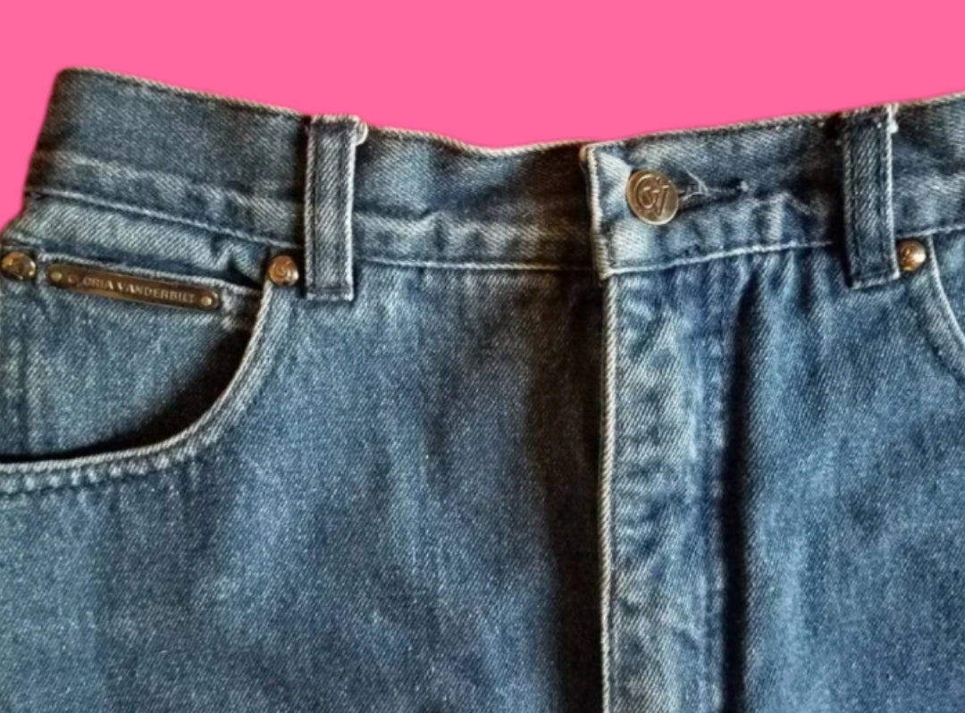 Vintage "Gloria Vanderbilt" Denim Skirt