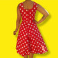 Vintage Red & White Polka Dot "Bespoke" Dress