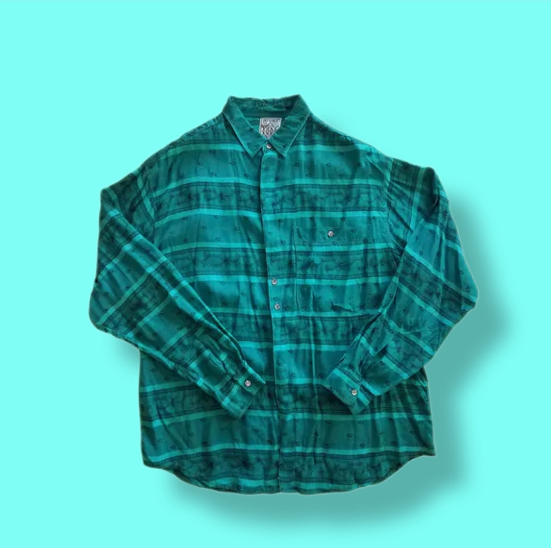 Vintage "Defiance Forever" Western Style Blouse Oxford