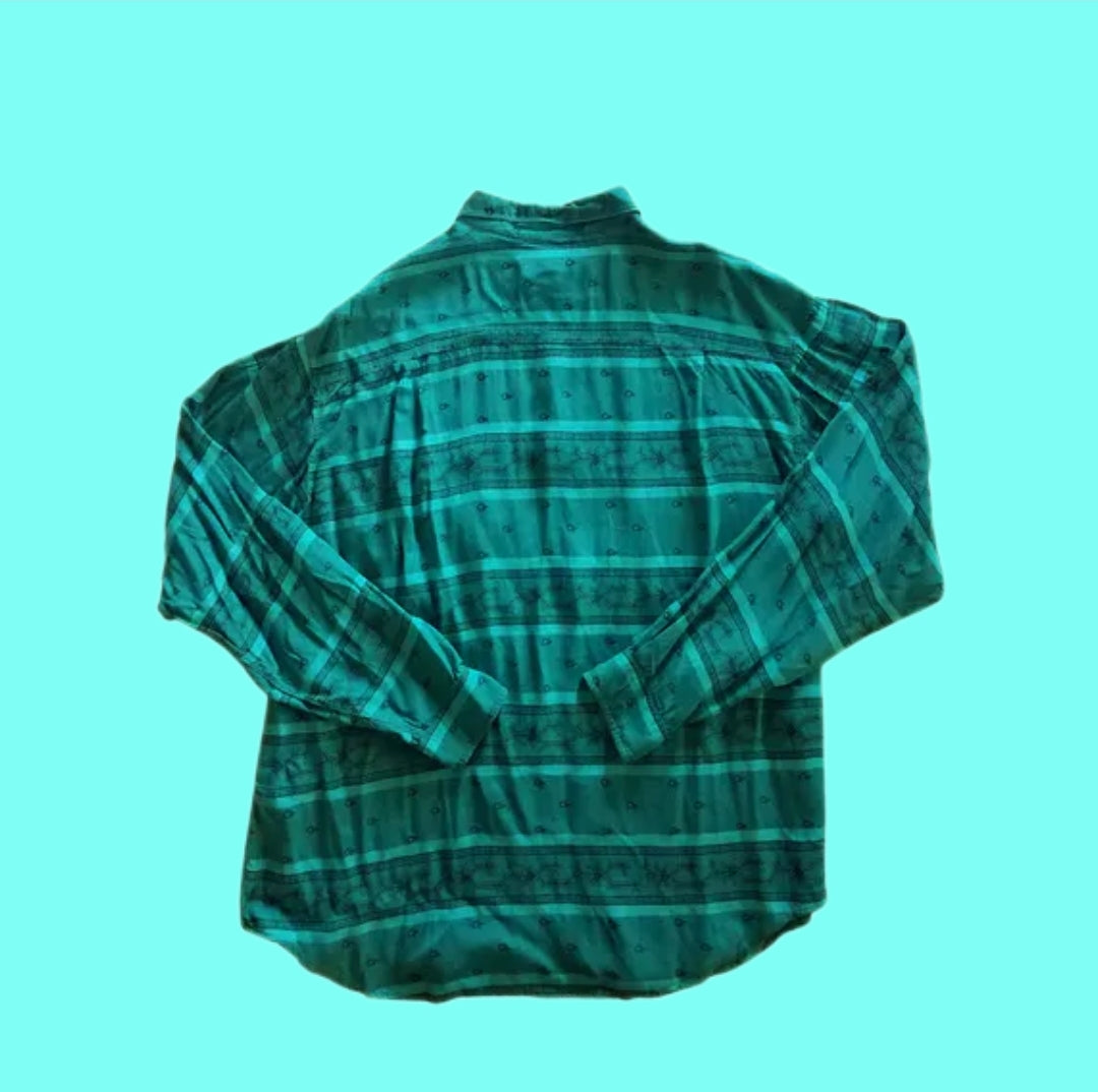 Vintage "Defiance Forever" Western Style Blouse Oxford