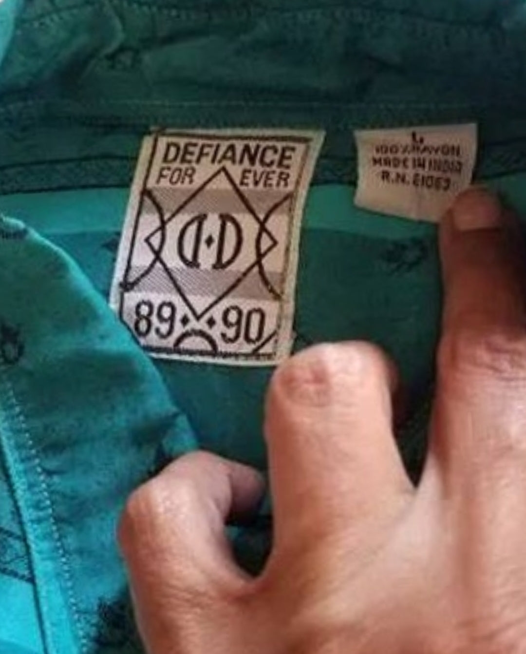 Vintage "Defiance Forever" Western Style Blouse Oxford