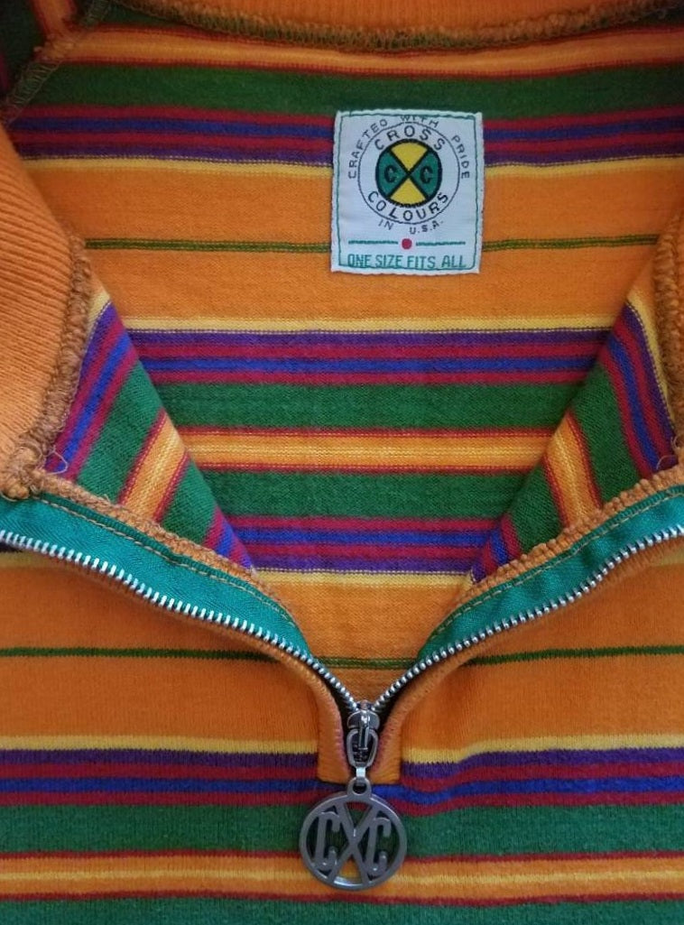 Vintage "Cross Colours" Striped Pullover